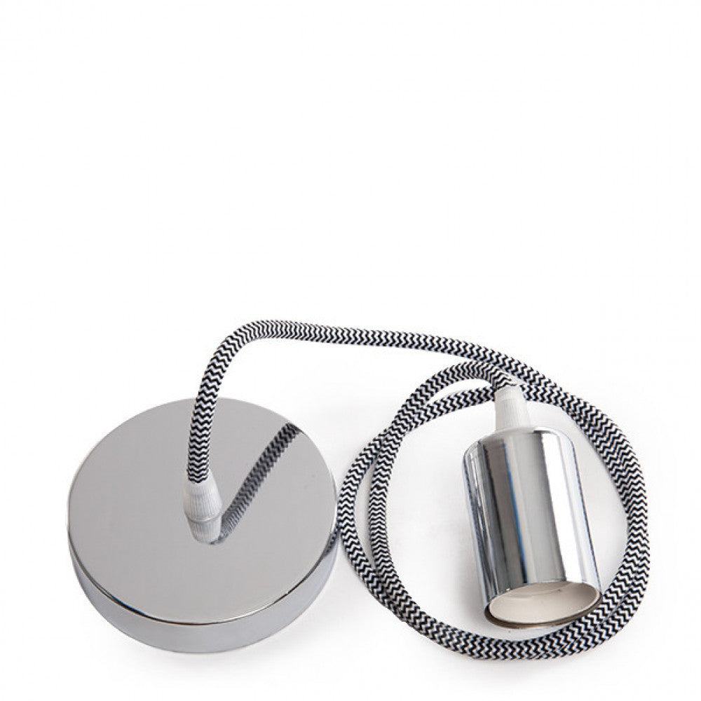 Pendel E27 Cable 1000 X 0,75mm Tela - Rosetón — Vetonek