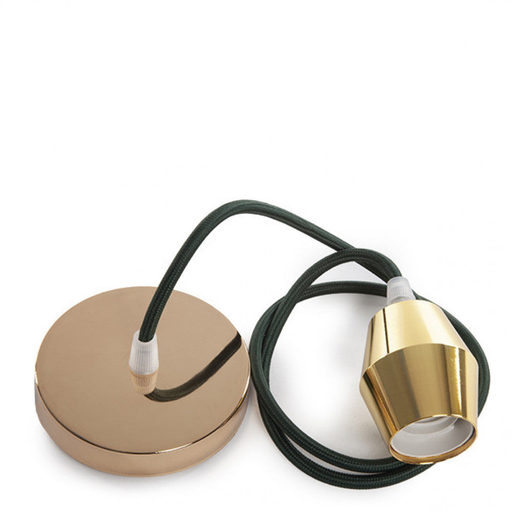 Pendel E27 Cable 1000 X 0,75mm Tela - Rosetón — Vetonek