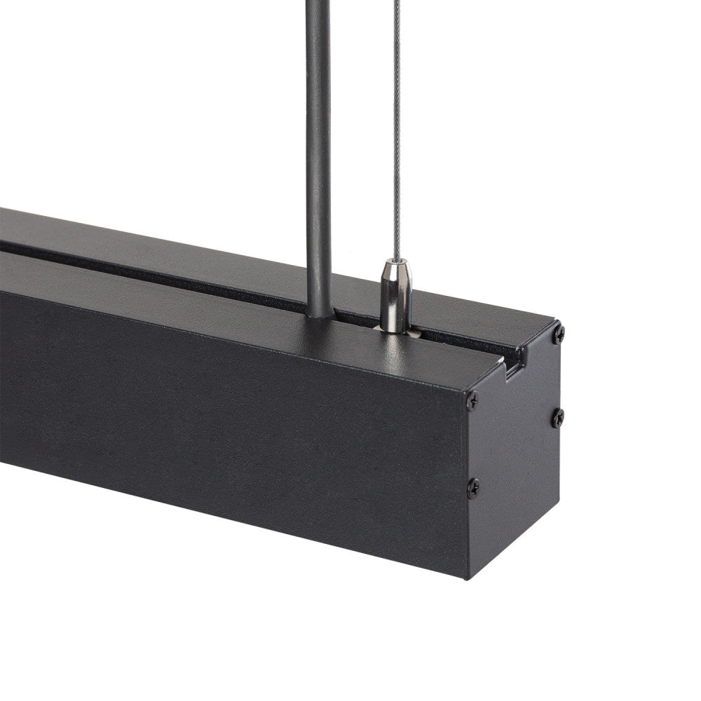 Luminaria Lineal Enlazable LED 45W 4,500Lm 180cm CCT (Tonalidad Luz Regulable) Driver Lifud Superficie/ Suspendida Acabado Negro — Vetonek (5)