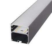 Luminaria Lineal Enlazable LED 45W 4,500Lm 180cm CCT (Tonalidad Luz Regulable) Driver Lifud Superficie/ Suspendida Acabado Negro — Vetonek (6)