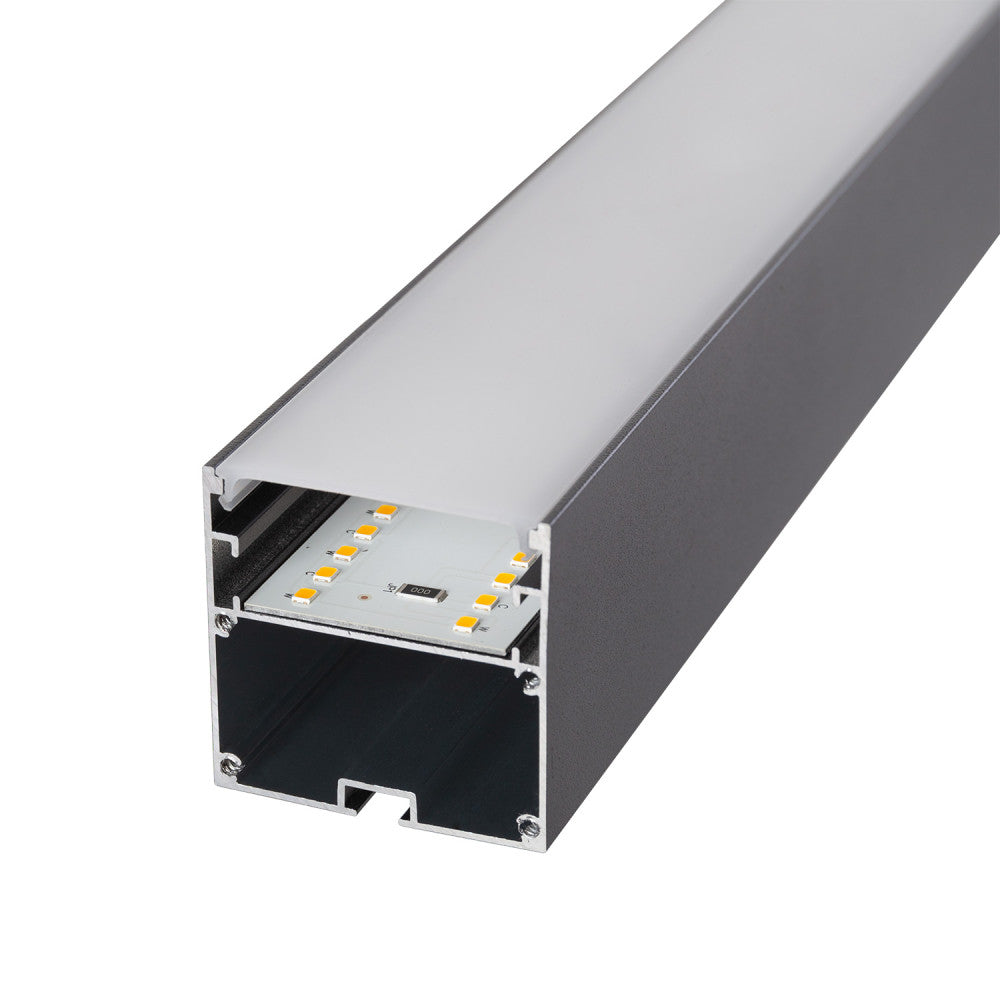 Luminaria Lineal Enlazable LED 45W 4,500Lm 180cm CCT (Tonalidad Luz Regulable) Driver Lifud Superficie/ Suspendida Acabado Negro — Vetonek (6)