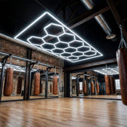 Lámpara LED hexagonal - 6000K - 14 hexágonos + Rectángulo 500cm — Vetonek (7)