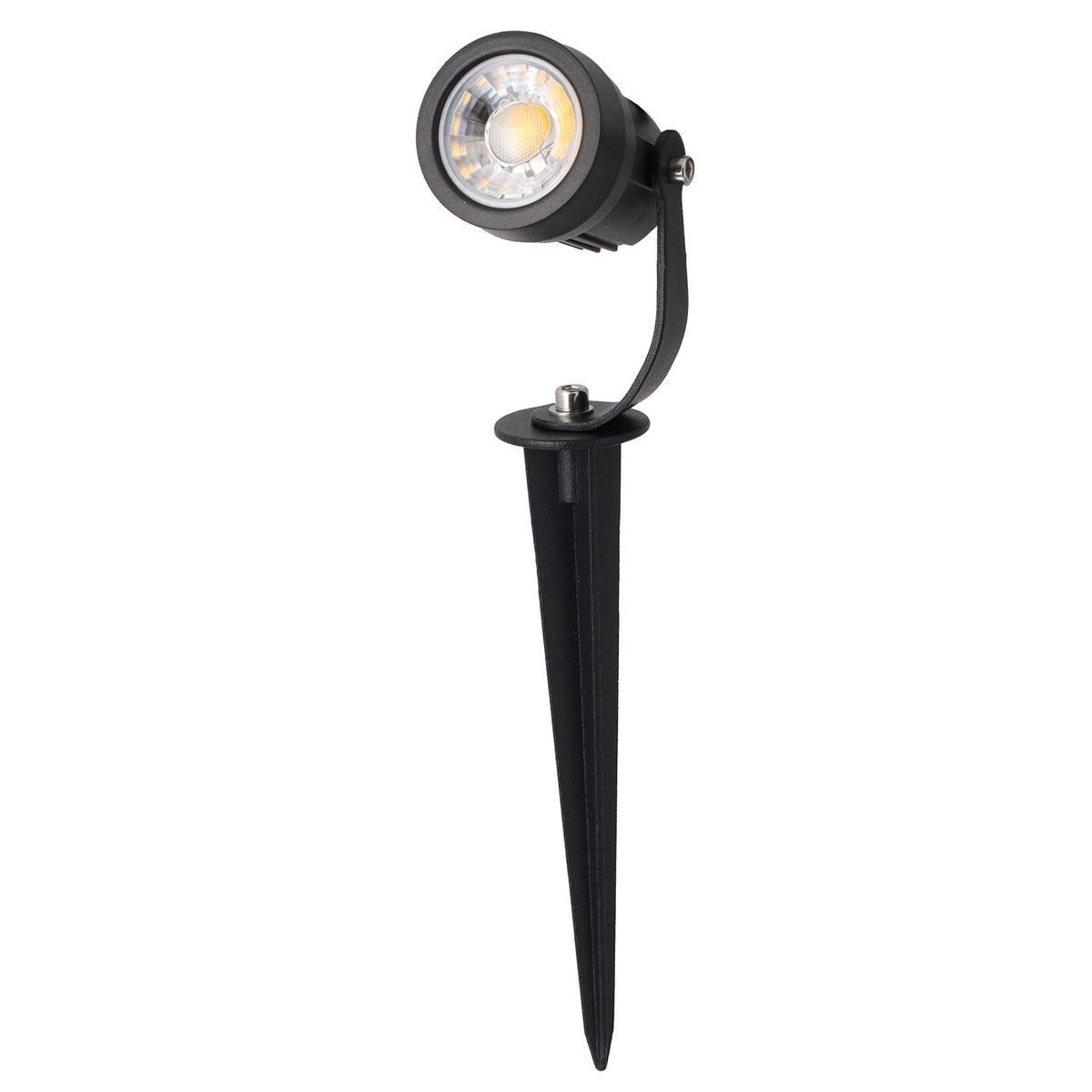 Foco Led con Pincho Jardín 60º IP65 3000ºK Acabado Negro — Vetonek