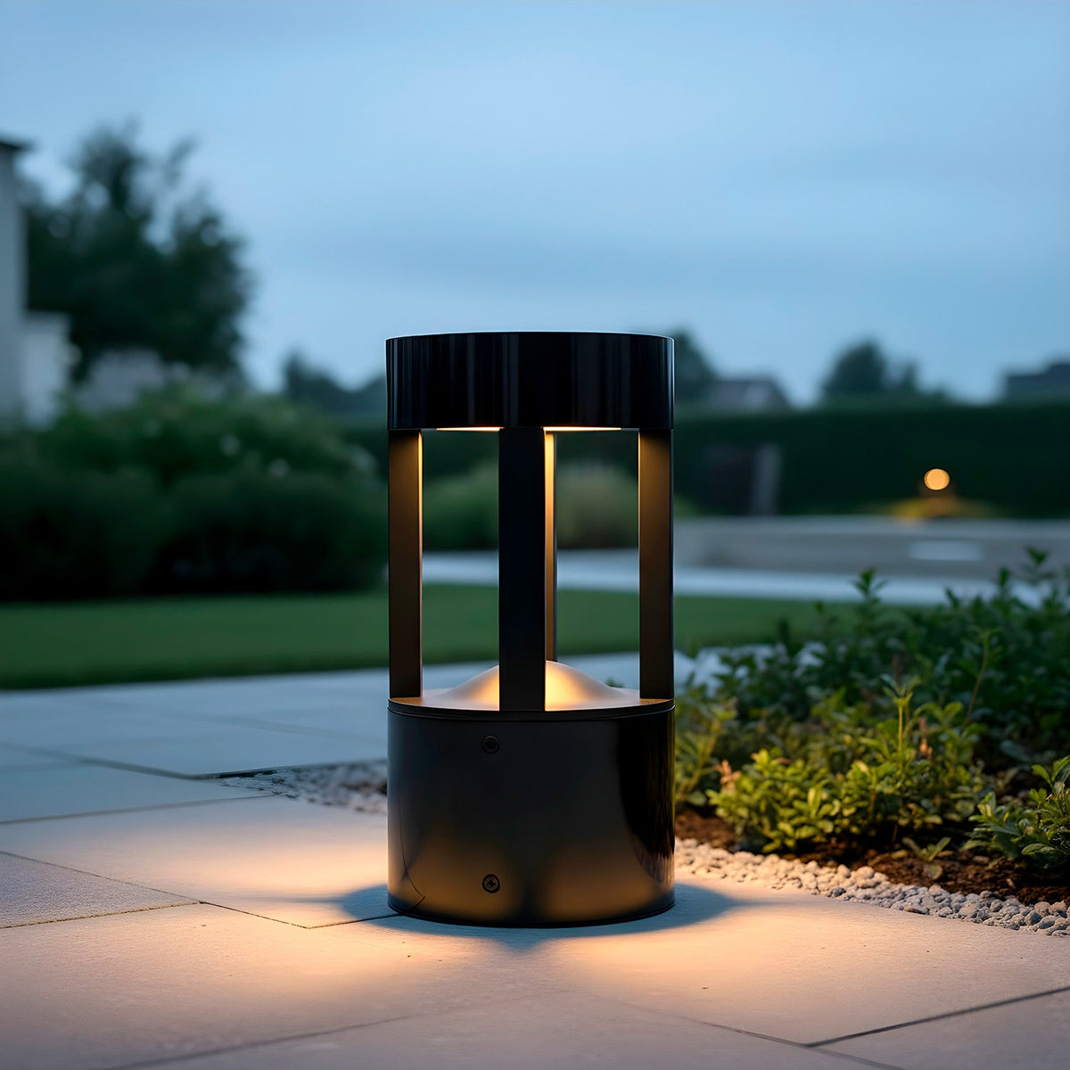 Baliza LED Exterior "San Luis" 30cm 10W 220VAC 3000ºK Negro — Vetonek