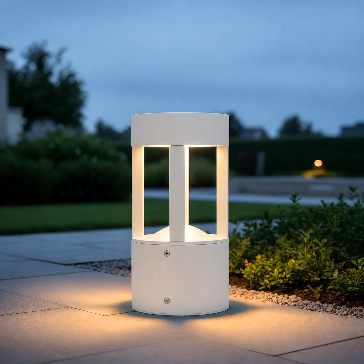 Baliza LED Exterior "San Luis" 30cm 10W 220VAC 3000ºK Blanco — Vetonek