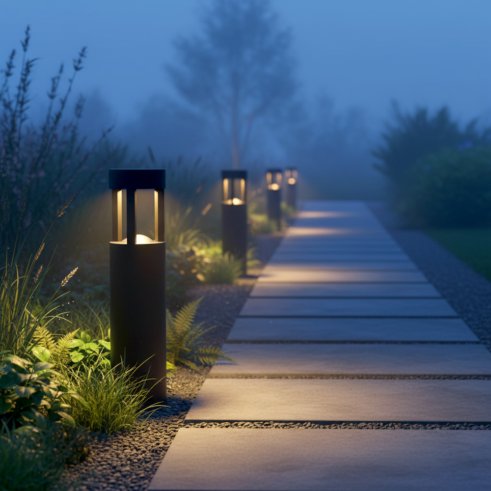 Baliza LED Exterior "Al Marj" 60cm 10W 220VAC 3000ºK Negro — Vetonek (5)
