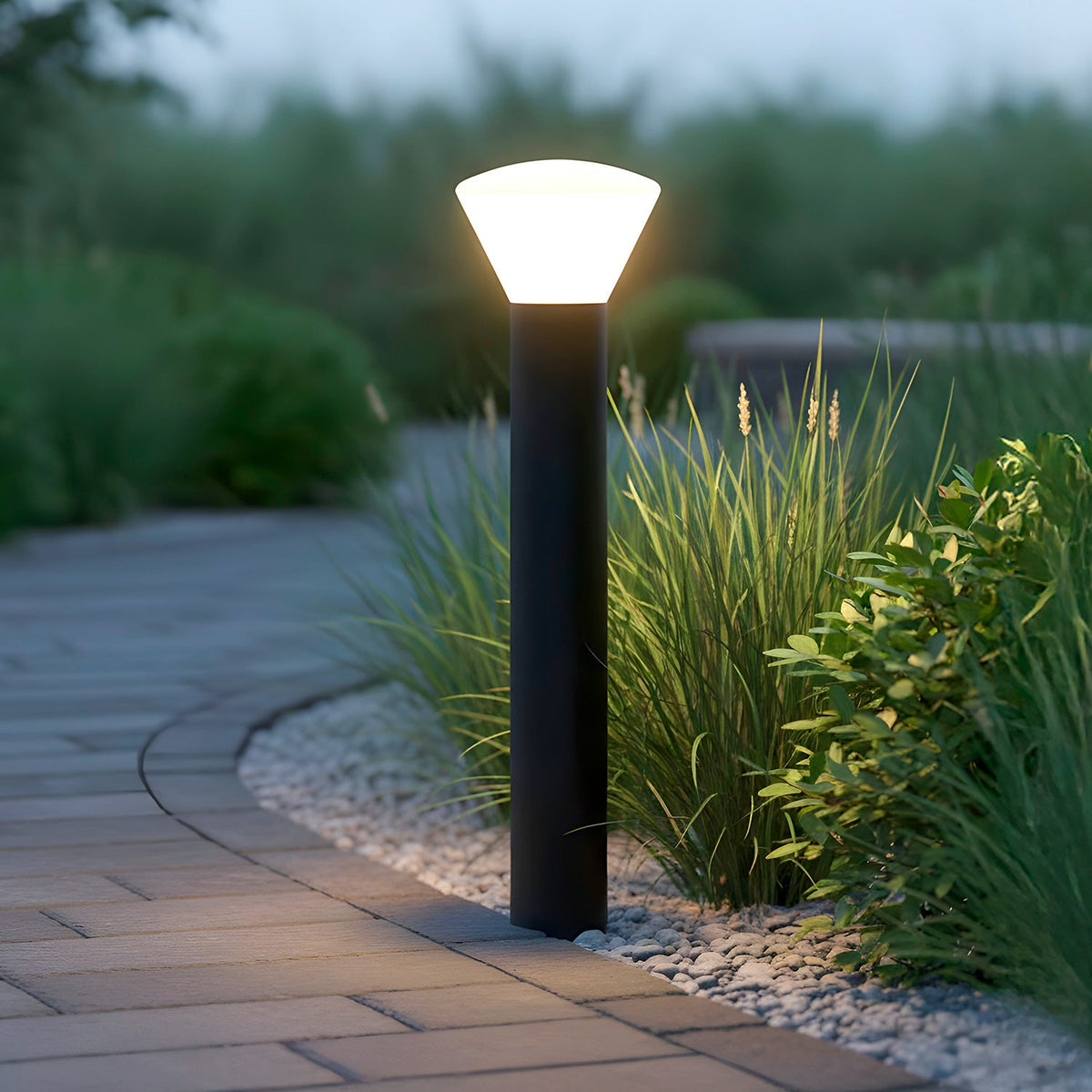 Baliza LED Exterior "Sonsonate" 60cm 5W 220VAC 3000ºK Negro — Vetonek