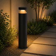 Baliza LED Exterior Chip Osram 220VAC IP65 2700ºK Negro — Vetonek