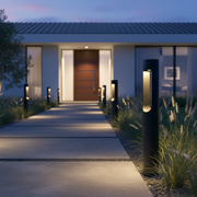 Baliza LED Exterior "Corona" 40cm 10W 220VAC 3000ºK Negro — Vetonek (5)