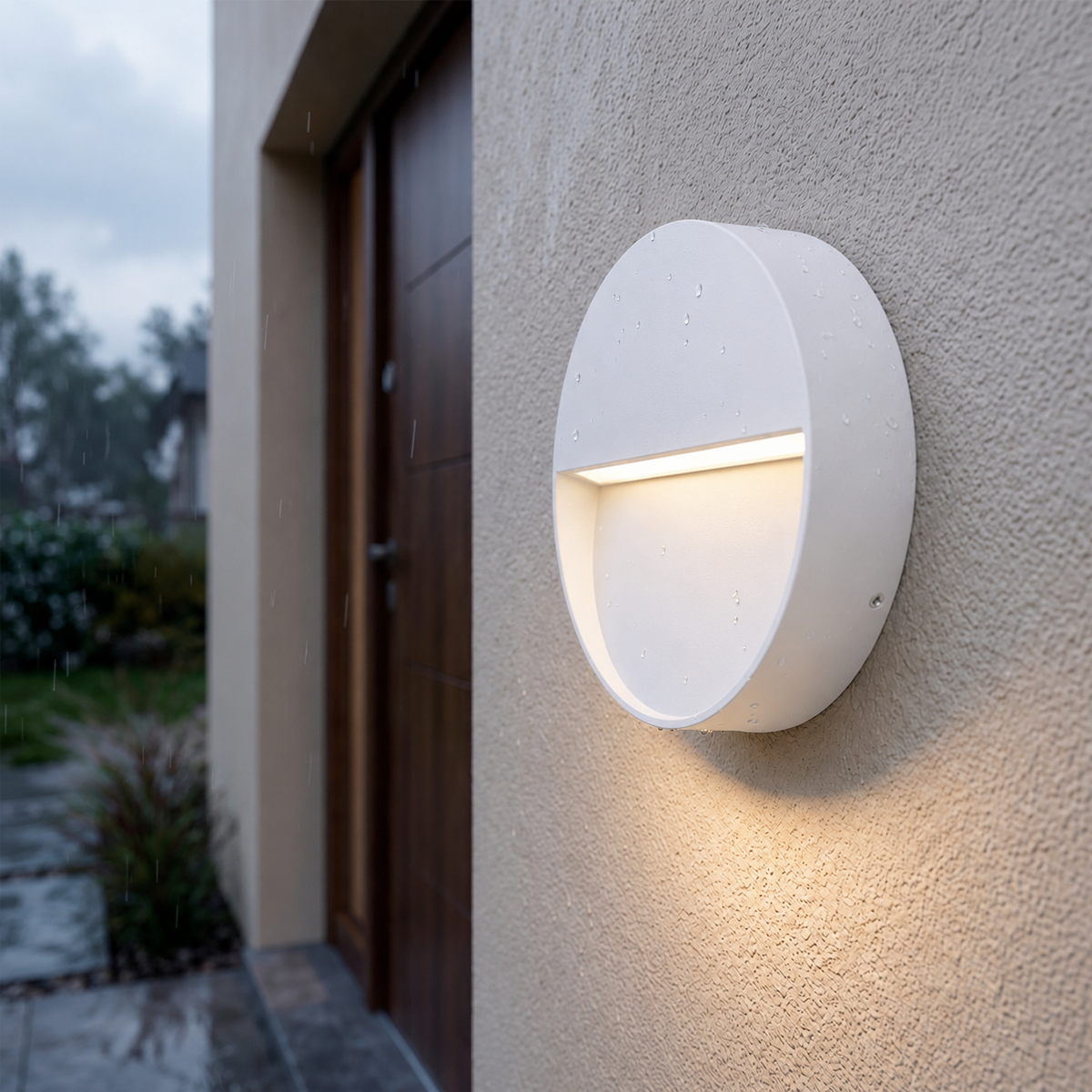 Aplique LED para Exterior 7W IP54 Circular 2700ºK Blanco — Vetonek