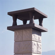 Sombrero de chimenea de hormigón en gris natural, protección de la boca del conducto de humos - Vetonek
