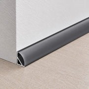Perfíl Aluminio Negro para Tira LED Instalación Esquinas - Difusor Opal x 2M — Vetonek