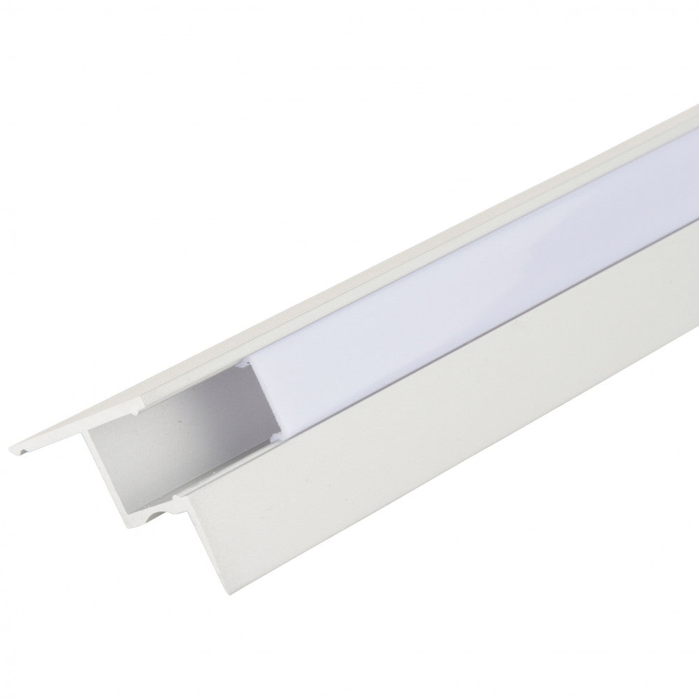 Perfíl Aluminio para Tira LED Instalación Techos Difusor Opal x 1M — Vetonek (3)