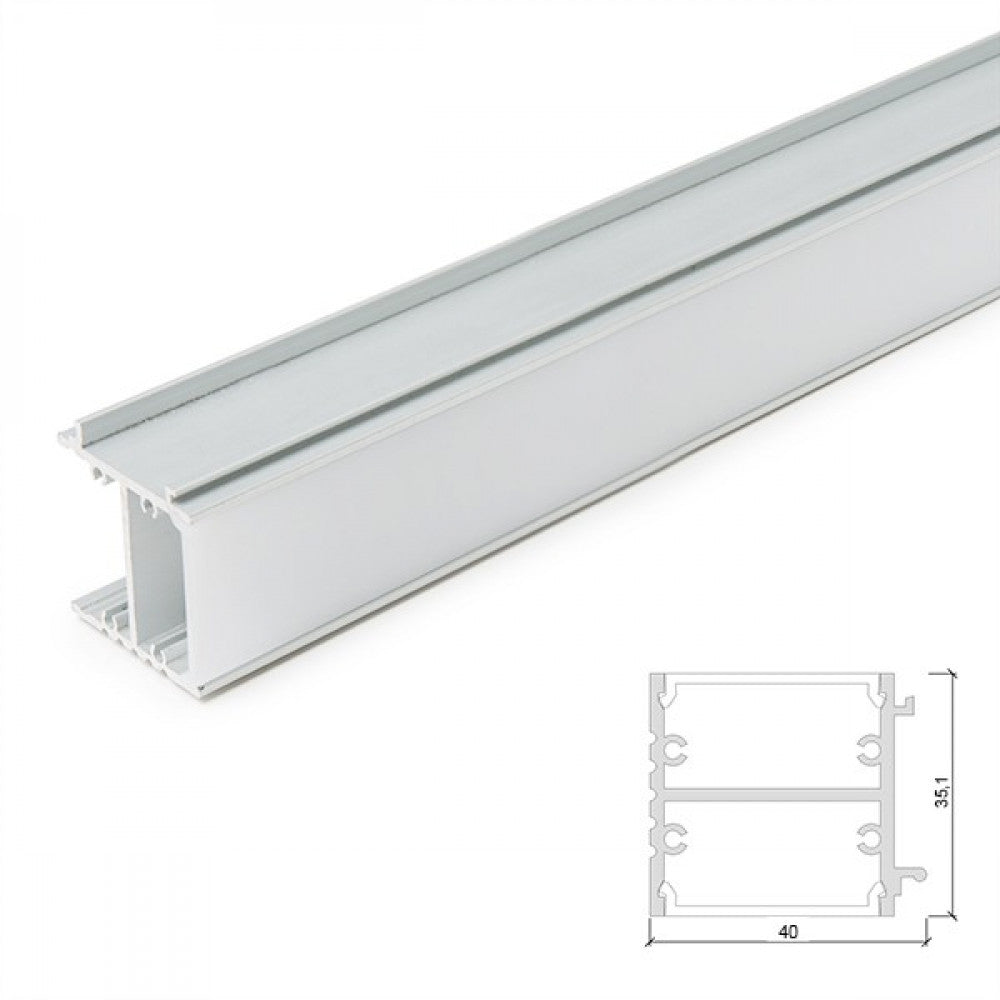 Perfíl Aluminio Espejos Opal x 1M — Vetonek