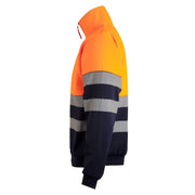 Sudadera bicolor de alta visibilidad cinta segmentada Velilla 305703, combinación de color - Vetonek