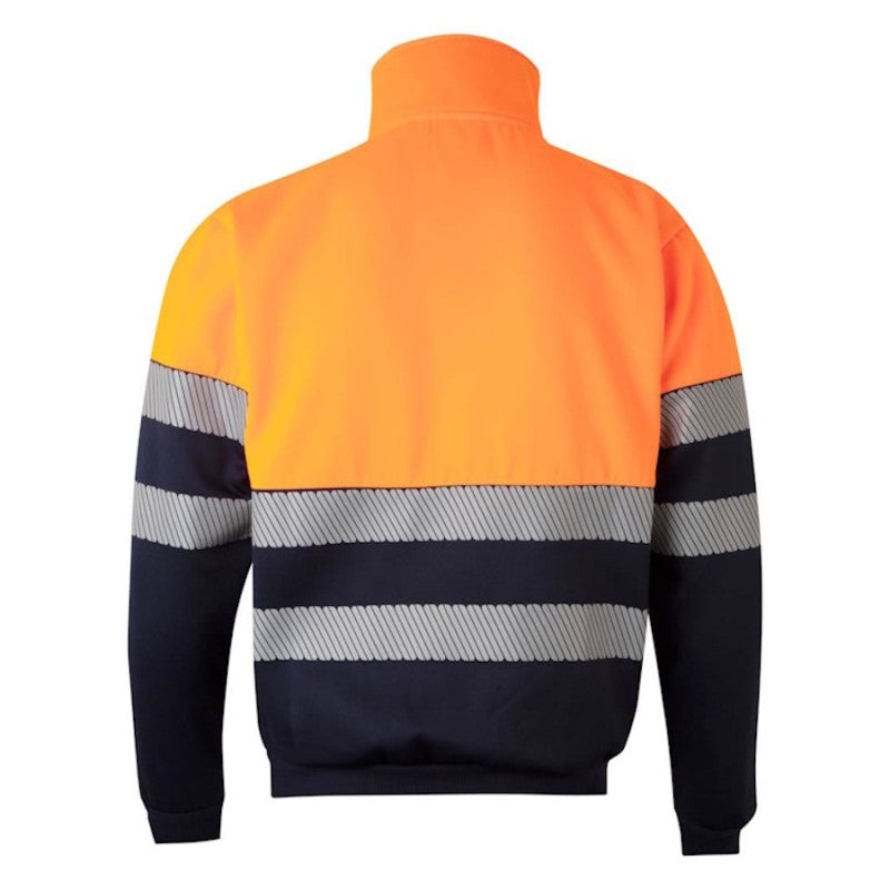 Sudadera bicolor de alta visibilidad cinta segmentada Velilla 305703, combinación de color - Vetonek