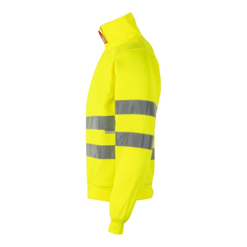 Sudadera de alta visibilidad con media cremallera Velilla 305702, detalle - Vetonek