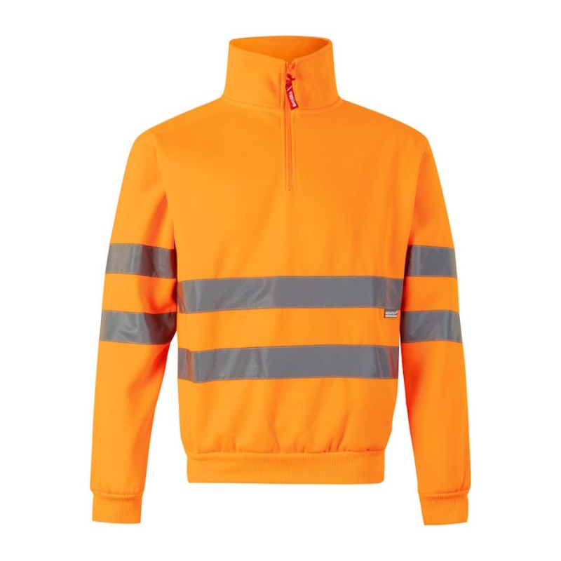Sudadera de alta visibilidad con media cremallera Velilla 305702 - Vetonek