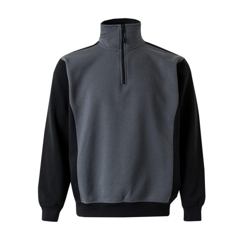 Sudadera bicolor de media cremallera Velilla 105703 - Vetonek