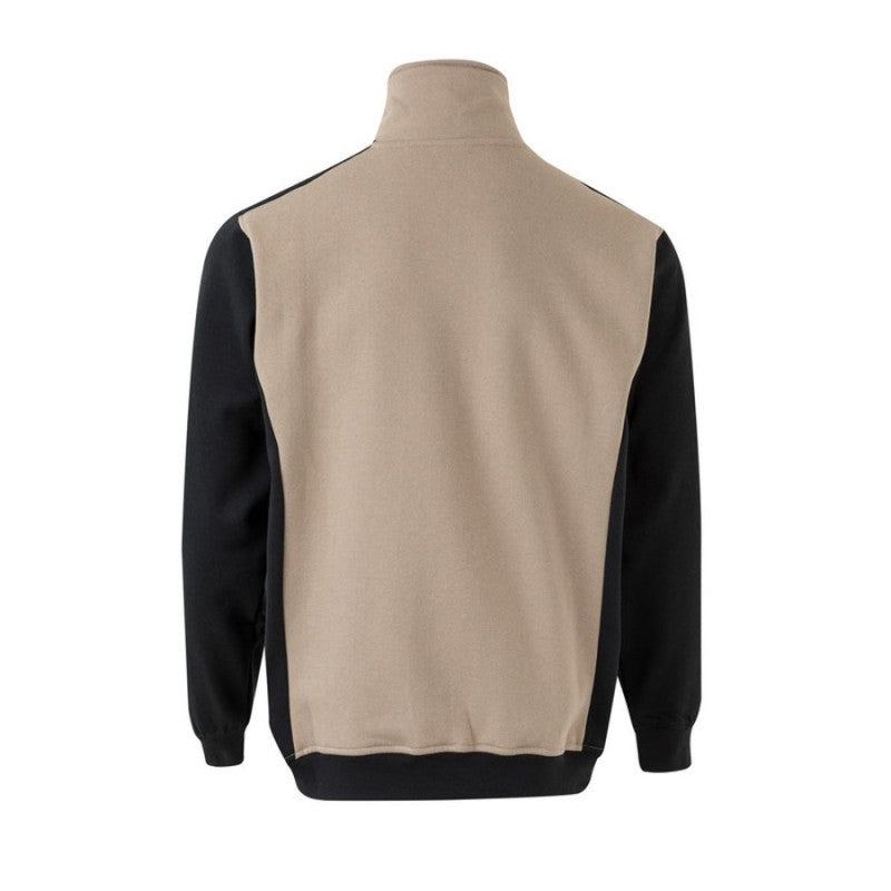 Detalle del puño de canalé de la sudadera bicolor Velilla 105703 - Vetonek