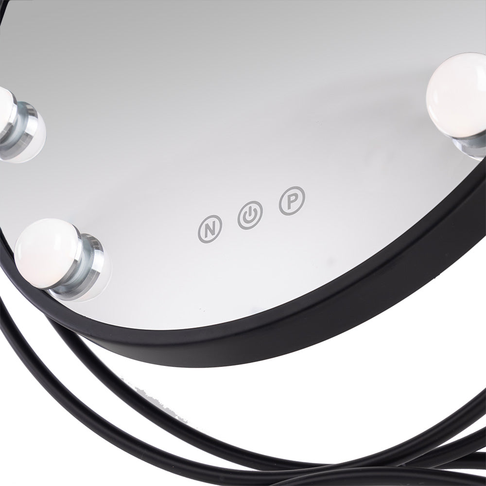 Espejo Iluminado Maquillaje LED 4200ºK 48x43cm Negro — Vetonek (2)