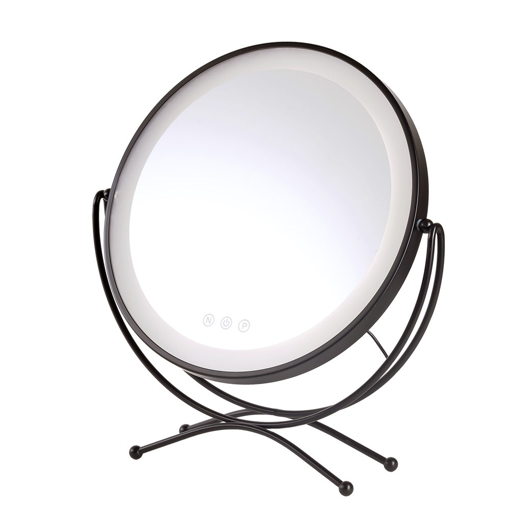 Espejo Iluminado Maquillaje LED 4200ºK 48x43cm Negro — Vetonek