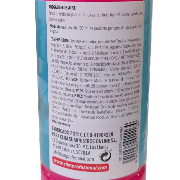 Fregasuelos Concentrado AIRE 1L - Limpieza Profunda y Fresca Vetonek