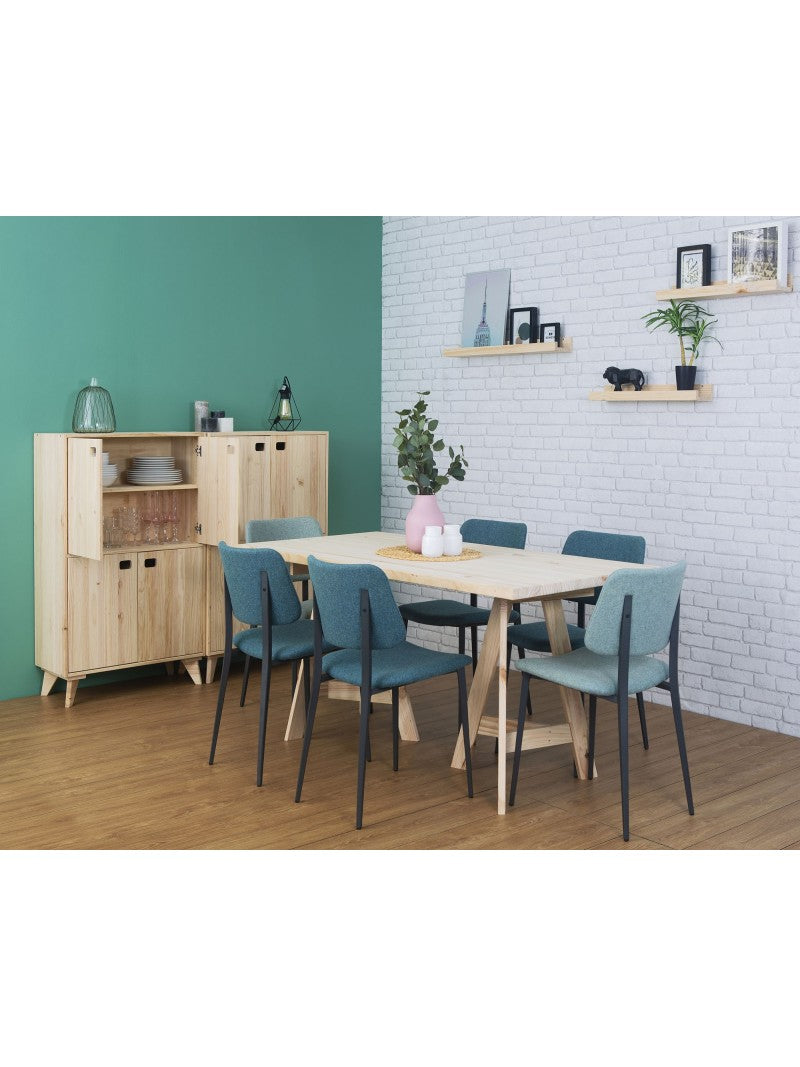 Tablero de madera de pino para mesa de comedor 160x80 cm Astideco