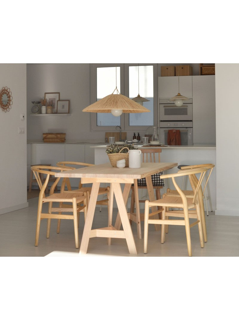 Tablero de madera de pino para mesa de comedor 160x80 cm Astideco