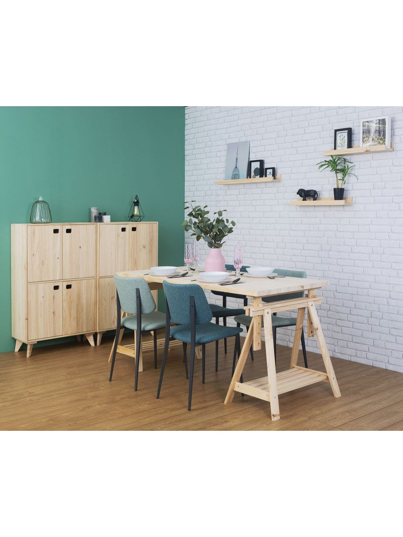 Tablero de madera de pino para mesa de comedor 160x80 cm Astideco