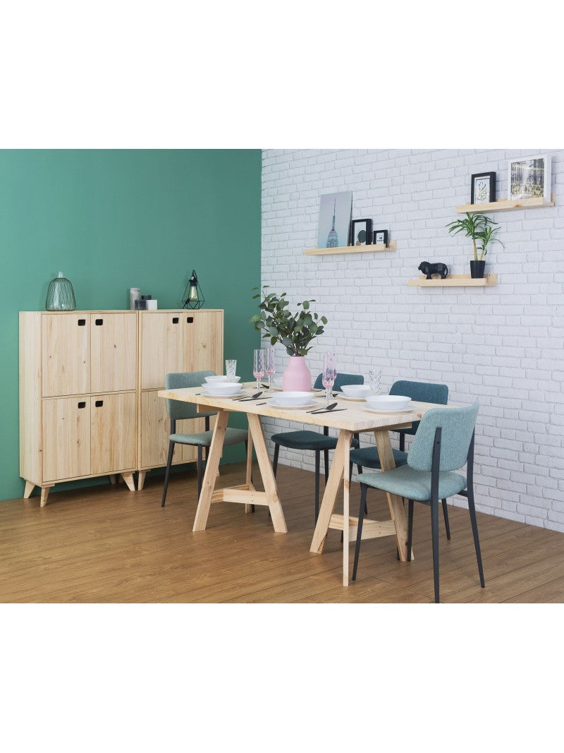 Tablero de madera de pino para mesa de comedor 160x80 cm Astideco