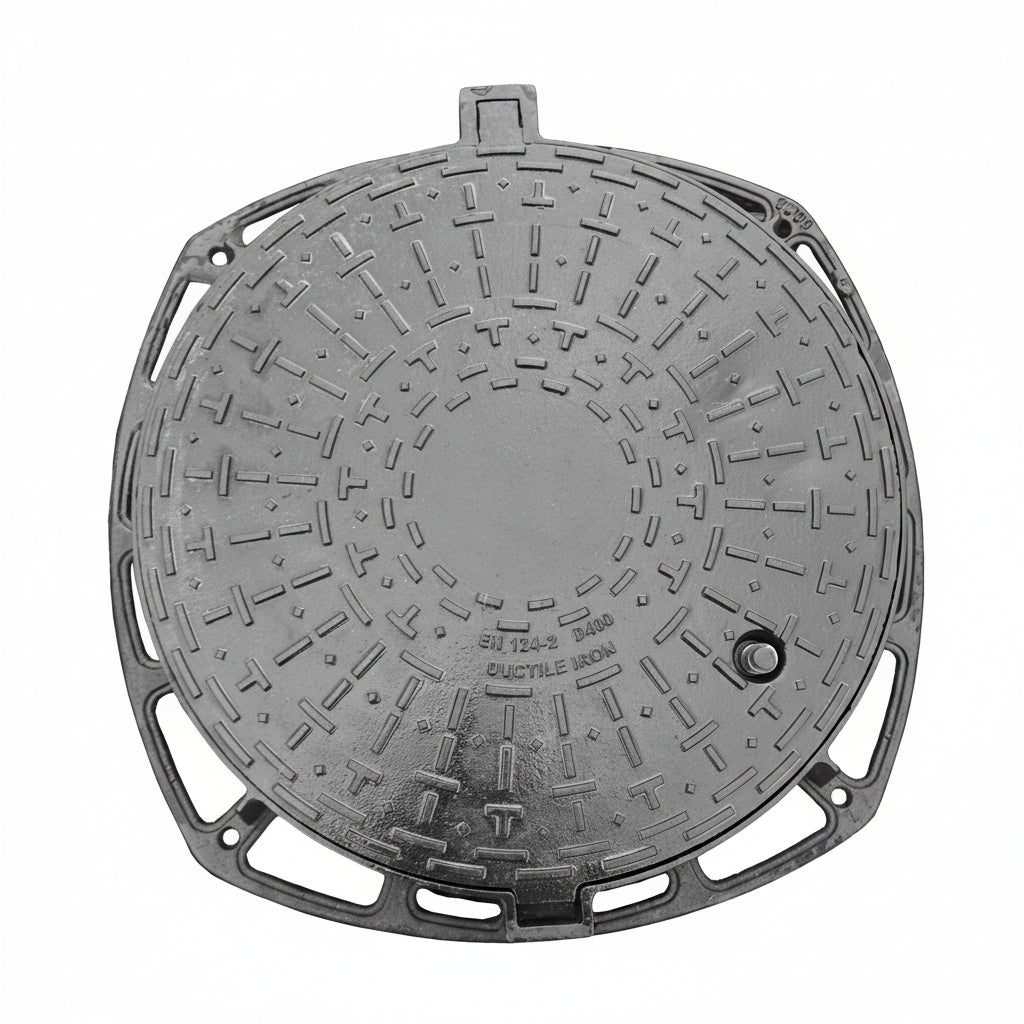 Tapa con marco en fundición Ø820mm H100mm Clase D400 - Seguridad y Durabilidad - Vetonek