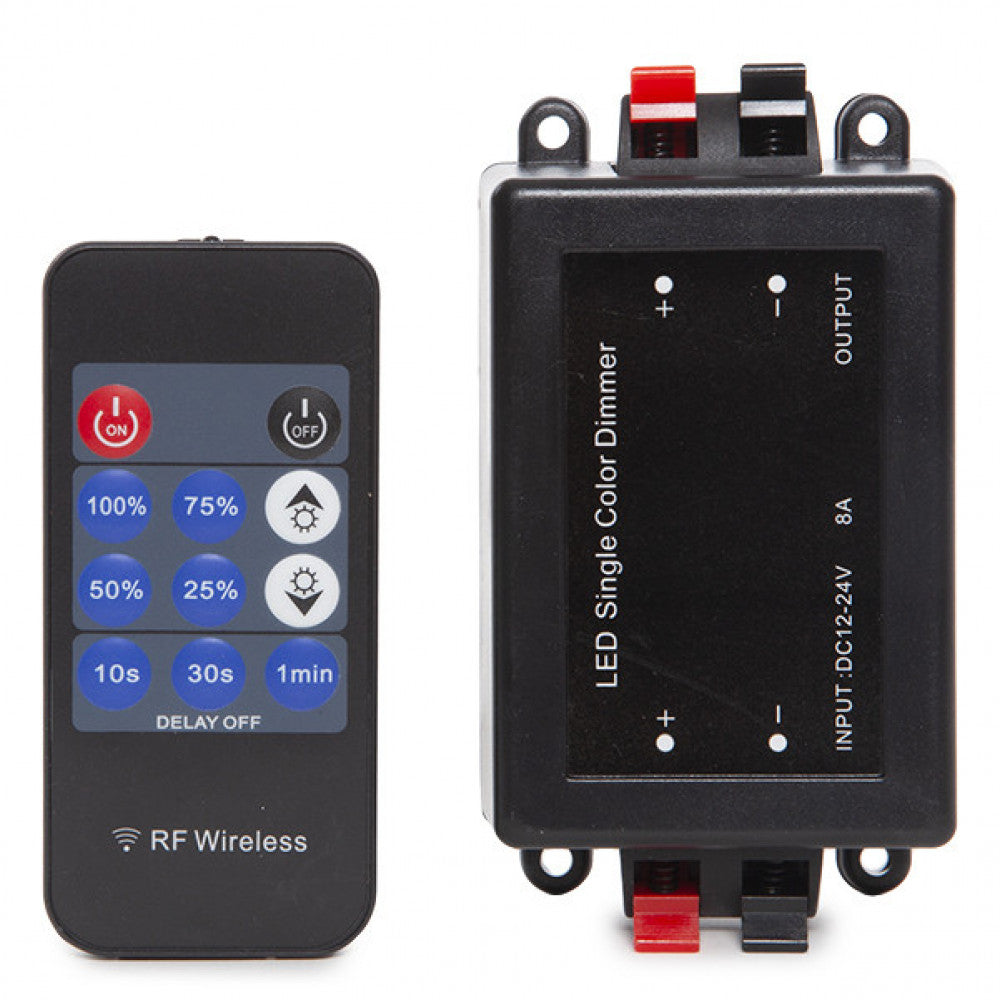 Dimmer Tira LED Mando a Distancia 12-24VDC ► 96/192W Multifunción — Vetonek