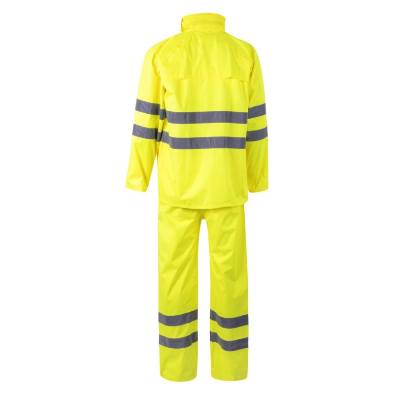 Traje de lluvia de alta visibilidad Velilla 189, chaqueta y pantalón - Vetonek