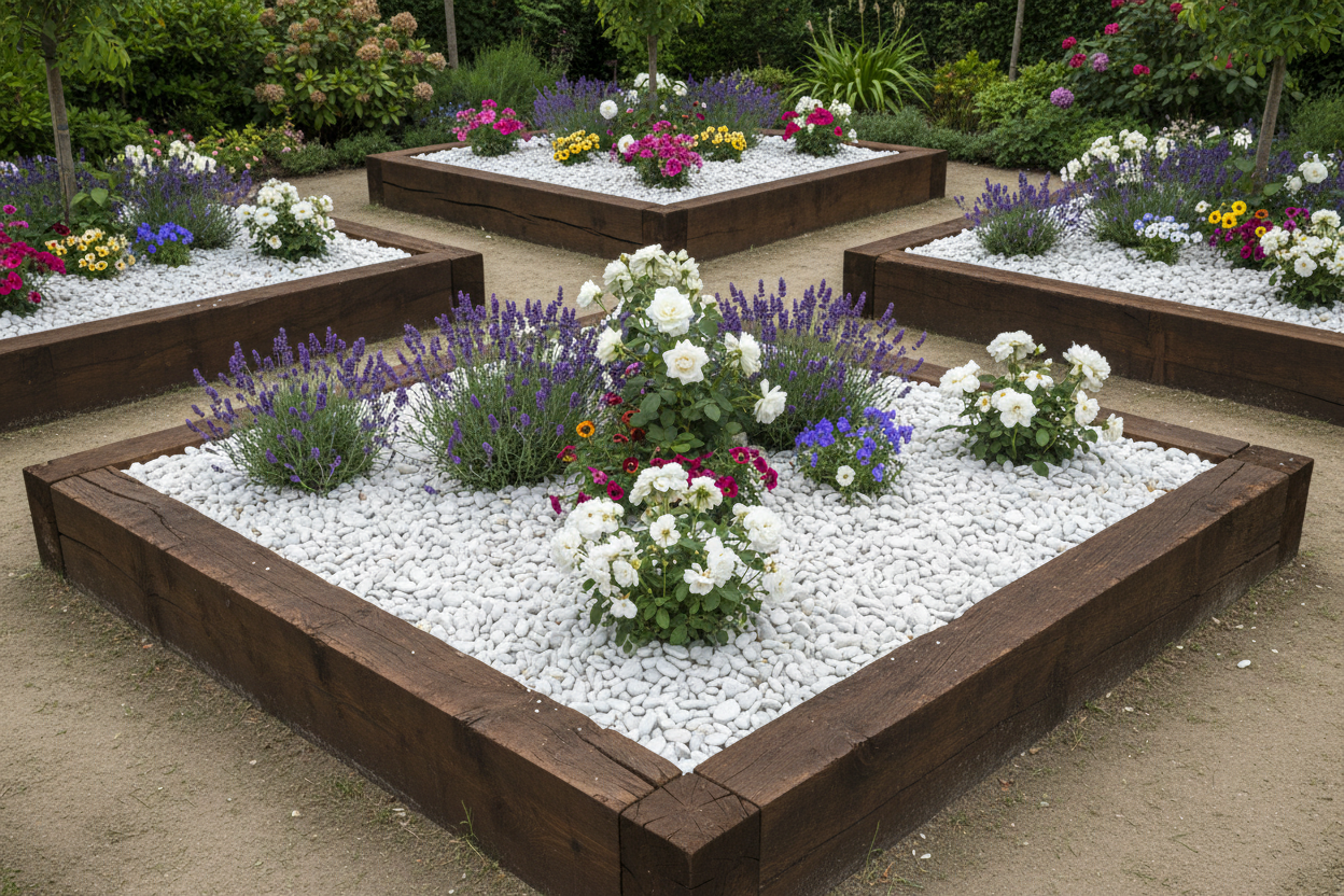 Traviesa de madera tratada para jardin Green - Vetonek