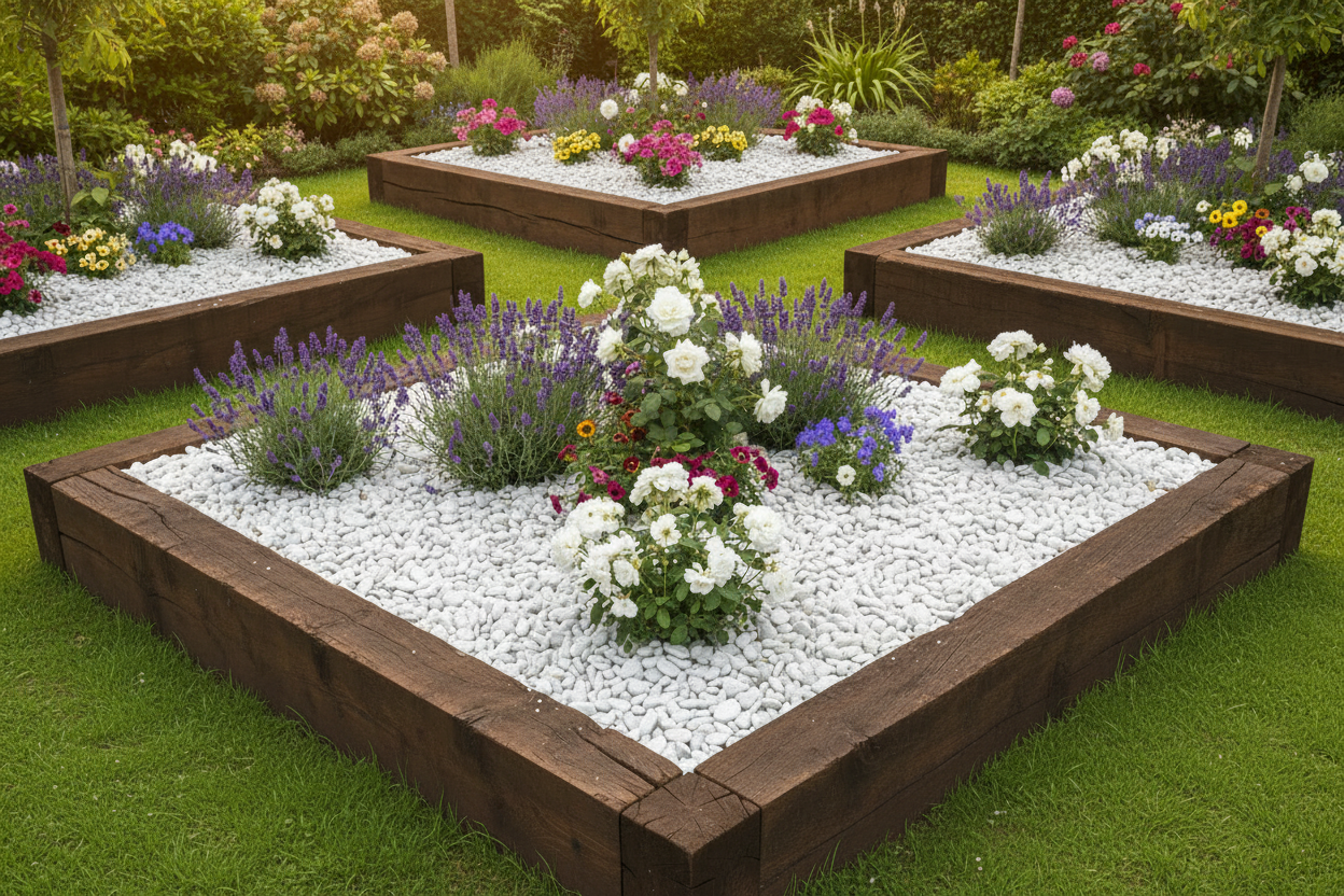Traviesa de madera tratada para jardin Green - Vetonek