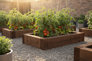 Traviesa de madera tratada para jardin Green - Vetonek