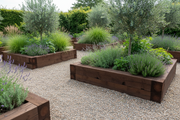 Traviesa de madera tratada para jardin Green - Vetonek