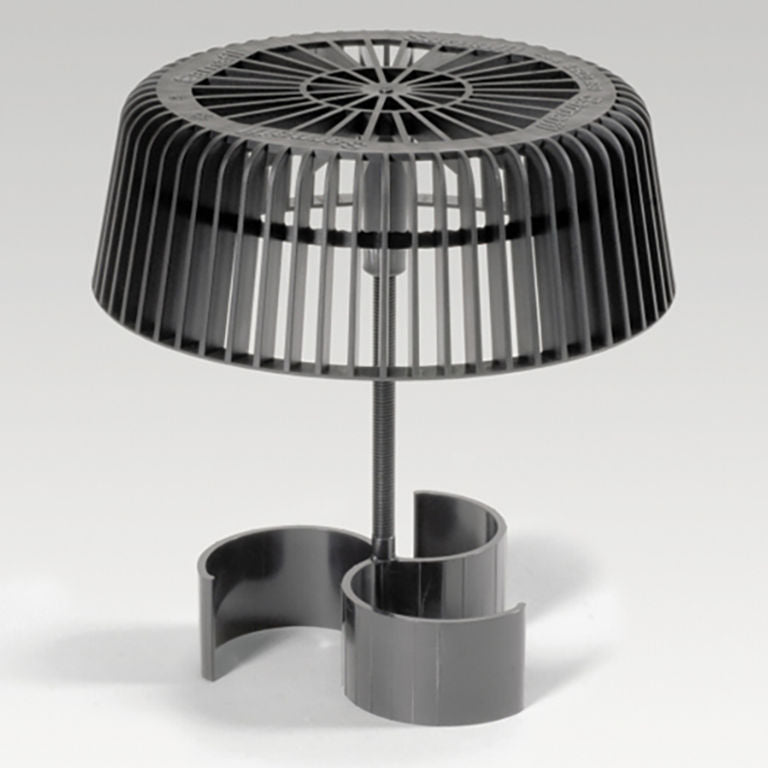Parahojas S-Leafguard round de Sika, cesta de polipropileno negro para sumideros de cubierta de 56 a 160 mm - Vetonek