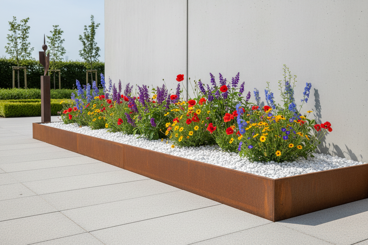 Bordura recta de Acero Corten - Vetonek