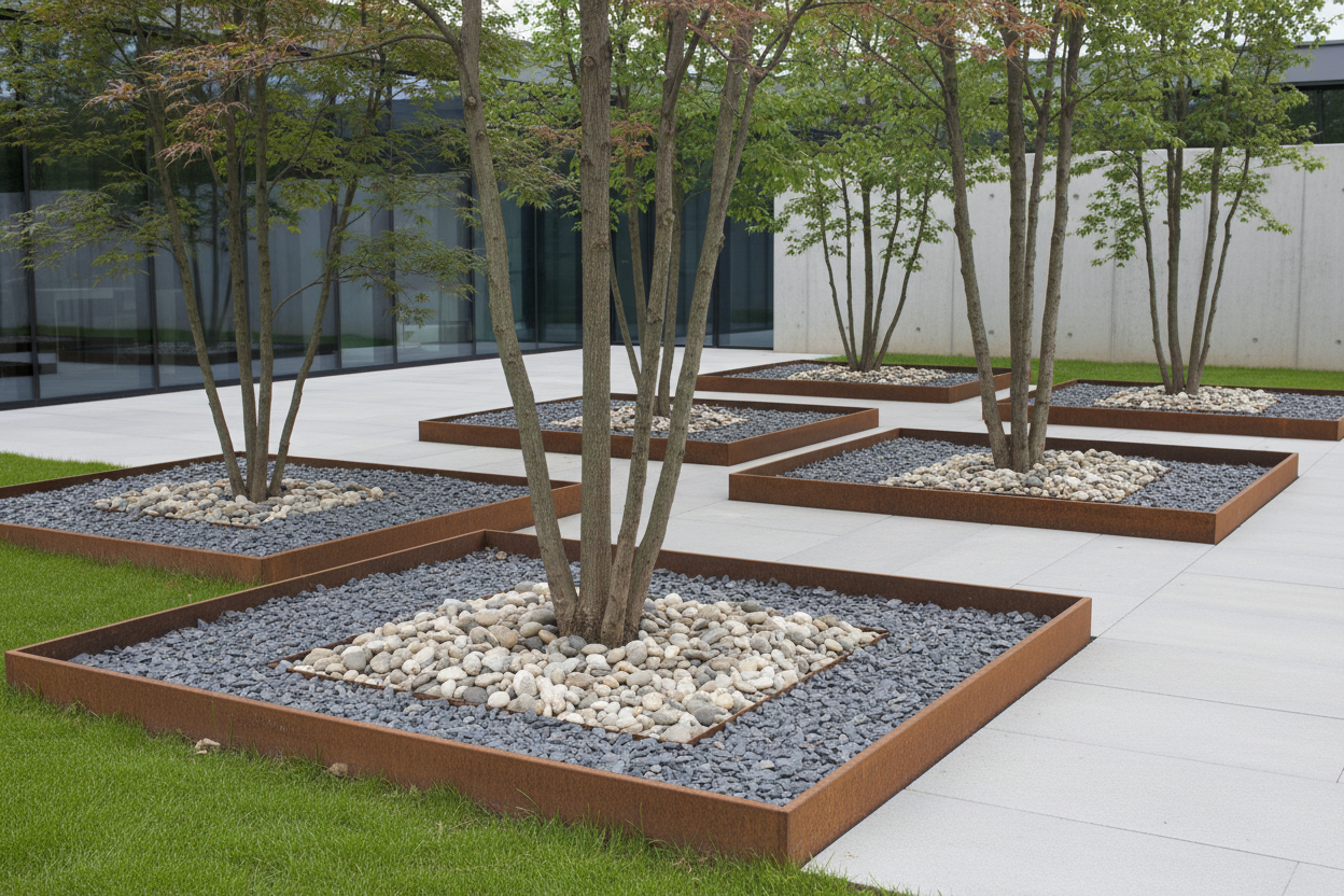 Bordura recta de Acero Corten - Vetonek