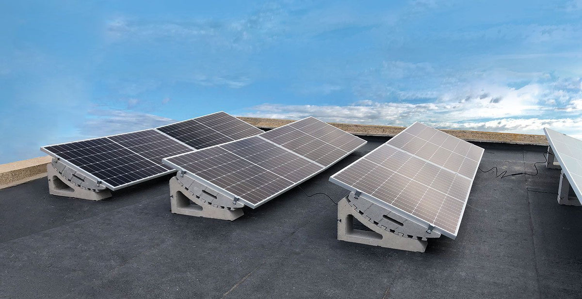 Instalación solar sobre cubierta plana con Soporte Solar Galilea