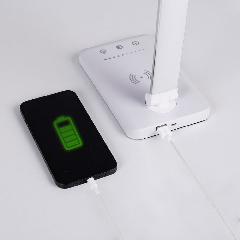 Lámpara de Mesa LED con Cargador Teléfono Inalámbrico 6W 420Lm CCT (Tonalidad Luz Regulable) — Vetonek (3)