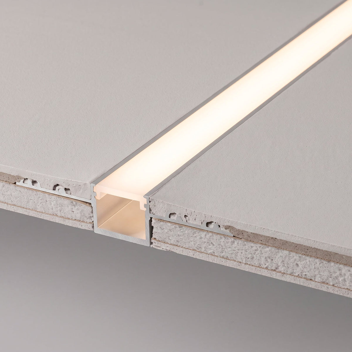 Perfíl de Aluminio para Empotrar Escayola/Pladur Tira Led 9mm — Vetonek (2)