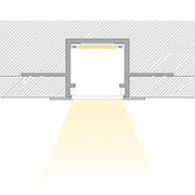 Perfíl de Aluminio para Empotrar Escayola/Pladur Tira Led 9mm — Vetonek (4)