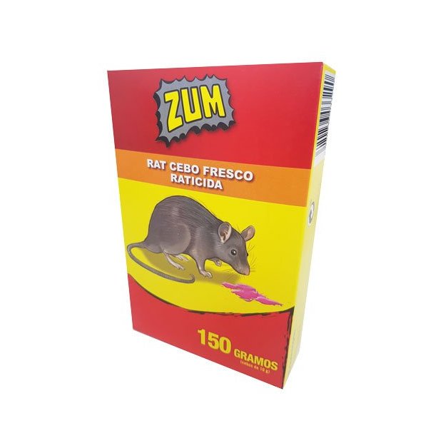 ZUM Cebo para Ratas y Ratones - 150 g (Caja de 15 Cebos) Vetonek