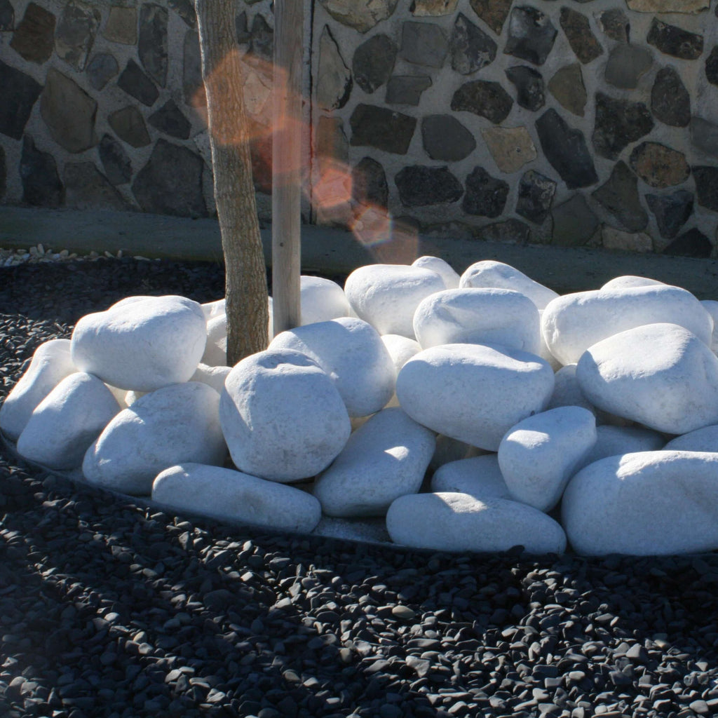 Bolo Blanco Puro, piedra redondeada grande